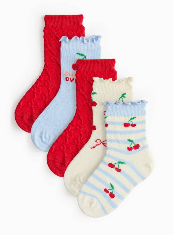 Printed Ankle Socks 5 Pack 9-12